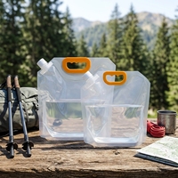 Sachets de stockage en plastique personnalisés de 2L et 5L avec bec verseur et poignée pour céréales (haricots mungo, millet, céréales complètes) - Vente en gros