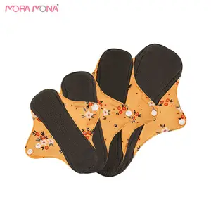 Mora Mona Washable Reusable Sanitary Napkin Pads for Women Period Panty Liners Cloth Waterproof Organic Cotton