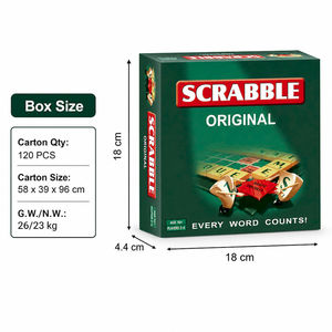 Jeu de société Scrabble Original Classique 1:1, jeu de mots croisés en anglais, jeu éducatif pour la famille, jeu de table pour 2 à 4 joueurs - Product Image 6