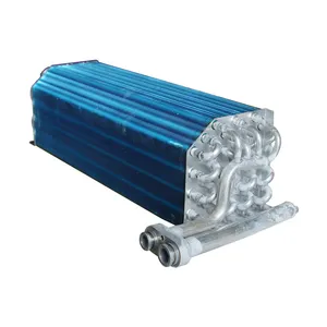 Condensador refrigerado por aire de aleta de aluminio, unidad de condensación de refrigeración para habitación fría, bobina de condensador de cobre