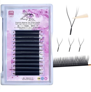 Tự nhiên CD 8-14mm đen DD lông mi mở rộng đáng yêu handmade ưa thích lông mi YY Lash bó dễ dàng Fan Lash cụm Dài CC 25mm mix - Product Image 3