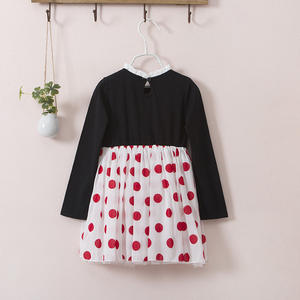 Vente en gros en ligne : Robe de fête coréenne à manches longues à pois pour enfants et filles, idéale pour les anniversaires, provenant d'un fournisseur chinois. - Product Image 4