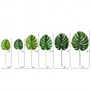 LLV258 Luckygoods decorazione artificiale a foglia lunga con tartaruga a palo lungo di alta qualità per eventi di nozze - Product Image 1