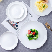 Assiettes en Porcelaine Fine Blanche de Qualité Supérieure, Directement de l'Usine, Plats Profonds en Céramique de 5 à 12 Pouces pour Hôtels, Banquets et Restaurants, Personnalisables avec Logo