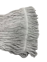 Tête de balai serpillère robuste de remplacement pour usage commercial, pour le nettoyage général et des sols, tête de rechange en coton bleu industriel à extrémités bouclées