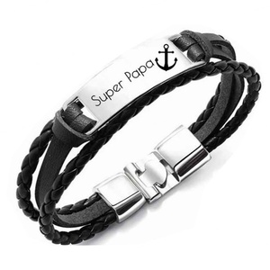 Custom Anti Tarnish Luxury Fine Stainless Steel Fashion Bracelet & <b>Bangle</b> Thread Bracelet for Women <b>Men</b> - Product Image 1