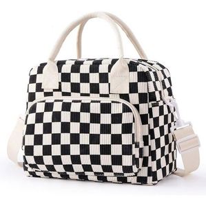 กระเป๋าเบนโตะพิมพ์ลายตามสั่งสำหรับผู้หญิง กระเป๋าเก็บความเย็นแบบพกพาสำหรับปิกนิกสำหรับผู้หญิงและผู้ชาย กระเป๋าสะพายข้างสำหรับผู้ใหญ่ กระเป๋าใส่อาหารกลางวันผ้าลูกฟูก - Product Image 4