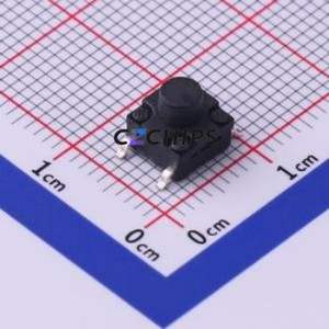 TS-1010GS-BR06026 Tactile Switch SMD-4P,6.2x6.2mm Switch Single Pole Single Throw Round Button 2.6N Vertical Mount - Product Image 1