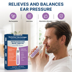Déboucheur de tube d'Eustache, dispositif électrique de soulagement de la pression auriculaire, rechargeable, blanc, pour les voyages et le soulagement des acouphènes - Product Image 3