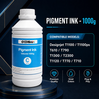 Encre pigmentée à base d'eau de 1000 ml pour imprimante traceur HP DesignJet T610 T710 T770 T790