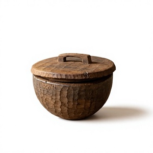 Boîte à confiserie vintage en bois Naga Tribal avec couvercle, faite à la main, pour buffet, console, table basse, décoration - Product Image 3
