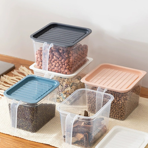 Food Storage Containers Rectangle With Handles And Lids Stackable For Fridge Freshness Preservation <b>Plastic</b> Food Container - Product Image 3
