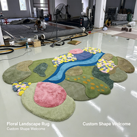 Tapis tufté à la main en laine, tencel, bambou et soie, tapis de sol fait main pour salon, chambre à coucher, décoration moderne de la maison