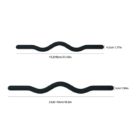 Barre de Pilates lestée ondulée multifonction personnalisée, en silicone premium et fer forgé, 15lb 25lb, pour entraînement fitness et yoga, marque privée