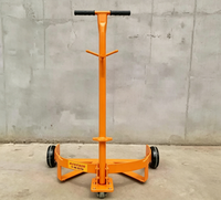 Chariot manuel à profil bas pour fûts d'huile de 200 L, capacité 500 kg, chariot à main portable en acier, chariot de transport certifié CE pour entrepôt