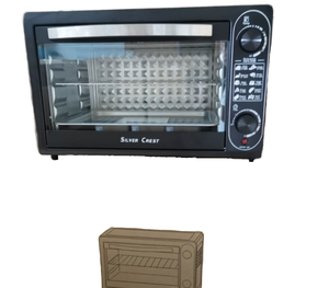 Horno <span class=keywords><strong>de</strong></span> Convección Eléctrico Mecánico <span class=keywords><strong>de</strong></span> 48L Francés/Holandés Tostador para Hornear Calentar Acero Inoxidable 2000W Clase A Energía Uso Doméstico - Product Image 1