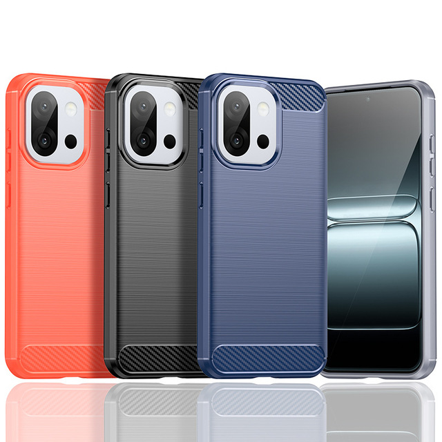 Carbon Fiber Soft TPU Shockproof Protective Mobile Phone Case for OnePlus 13T/13S/Ace 5/Ace 5 Pro 5G Silicone Back Cover