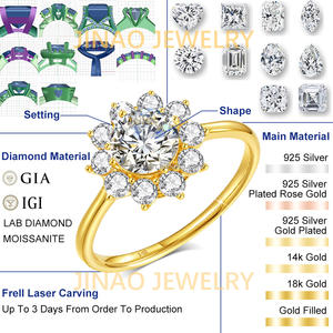 Fornitore di Alta Gioielleria Anelli Classici a 4 Griffe da <span class=keywords><strong>Donna</strong></span> per Fidanzamento Regalo di San Valentino Vuoti in Oro 14K con Corindone Rotondo Zaffiro e <span class=keywords><strong>Rubino</strong></span> - Product Image 5