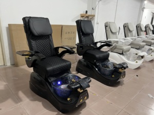 Sillón de Pedicura Eléctrico con Vibración Ajustable y Bañera de Hidromasaje, Sillón Reclinable para Salón de Belleza y Spa de Uñas - Product Image 3