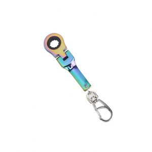 Customize Car Accessories 10mm Portable Racing Metal Ratchet Wrench Keychain Mini Shaped Adjustable Wrench Tools <b>Key</b> <b>Chain</b> - Product Image 5