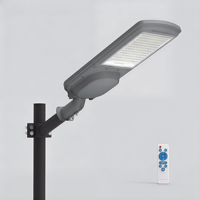 Lampadaires solaires LED tout-en-un en aluminium haute luminosité 200W avec batterie au lithium, étanches IP65, 7500K, pour extérieur