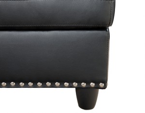 High 3-Piece L-Shaped Faux Leather Sectional <b>Sofa</b> Set <b>Storage</b> Ottoman Eco-Friendly Durable Modular Design for Living Rooms - Product Image 5