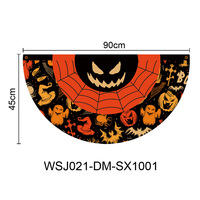 Bannière suspendue demi-lune Halloween en gros, motif citrouille monstre, pour décoration de maison hantée