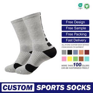 Elite Men's Custom Basketball Soccer Breathable Quick Dry Combed Cotton Ankle Sport <strong>Socks</strong> for Autumn Bottom Logo Breathable - Product Image 3