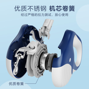 Mini cuerda de tracción personalizada de ballena pequeña de 3m para mascotas pequeñas como gatos y perros, Retractor automático, suministros para mascotas para paseos - Product Image 3