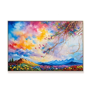 Hiện đại đầy màu sắc hoa cảnh quan scape bức Tranh phong cảnh phòng khách trang trí dao sơn trang trí - Product Image 1