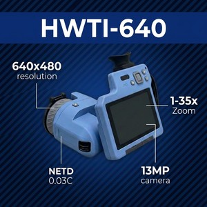 Caméra thermique professionnelle WiFi Bluetooth HD 640x480 HWTI-640 au prix d'usine pour la recherche et le développement - Product Image 2