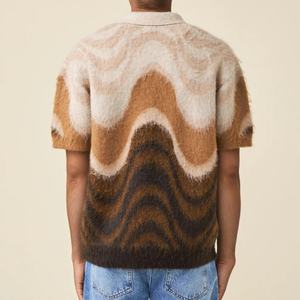 Custom Mohair Sweater Furry Pullover Knitted <strong>Jumper</strong> for <strong>Men</strong> <strong>Polo</strong> <strong>Neck</strong> <strong>Men</strong> Custom Mohair Sweater Supplier <strong>Mens</strong> Sweaters Knitwear - Product Image 2