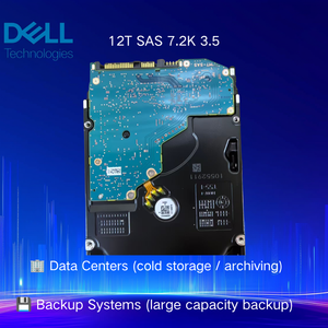 ฮาร์ดดิสก์ Dell Server ขนาด 12TB SAS 7.2K 3.5 นิ้ว แบบ Hot Swap สำหรับเซิร์ฟเวอร์ Dell PowerEdge และระบบจัดเก็บข้อมูล R750 R760 R660 R450 R470 R260 R360 - Product Image 4