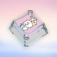 Porte-clés personnalisé en résine transparente avec figurine d'anime mignonne pour clavier mécanique Cherry MX Switch