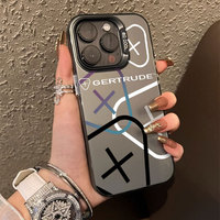 Coque de téléphone colorée avec impression UV IMD pour iPhone Xr Xs 12 13 11 14 15 16 17 Pro Max Coque Vrunk Gertrude Hull