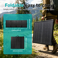 Panneau solaire flexible haute efficacité 100W 200W 18V avec connecteur MC4, module PV léger pour le chargement de stations d'alimentation de camping