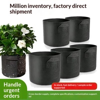 Sac de plantation en feutre non tissé noir pour pommes de terre, fleurs et arbres