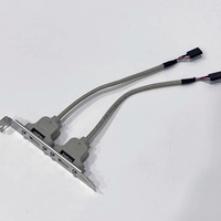 Kabel Ekstensi Motherboard USB 2.0 Twin Port Backplate dengan Pelindung Foil PVC, 5 Pin, Berlapis Emas, Garansi 12 Bulan