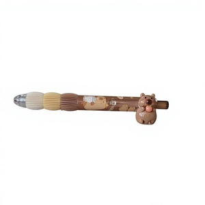 Nuova Penna <span class=keywords><strong>Gel</strong></span> Retrattile a Forma di Capibara, Design Accattivante, Scrittura Fluida, Ideale per Studenti e Pratica Esami - Product Image 4