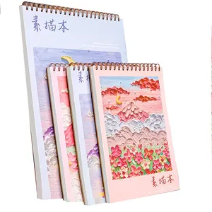 Suluboya kroki ped toptan A3 A4 boş Sketchbooks ciltli sanatçılar için çizim kitabı Set