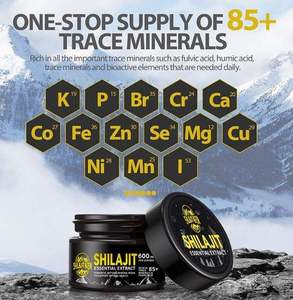 Résine de Shilajit Pur de l'Himalaya Qualité Or OEM, Complément Alimentaire pour Adultes en Bouteille, Riche en Oligo-éléments et Vitamines, Acide Xanthohumique - Product Image 1