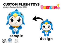 Peluche Mascotte Personnalisée : Adorable Oiseau Bleu en Peluche Douce pour Vitrine de Magasin, Cadeau pour Enfants