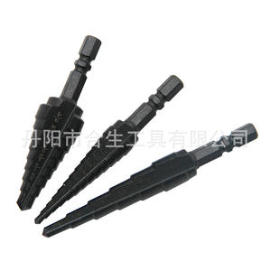 Mr <b>Drill</b> Inch <b>Step</b> <b>Drill</b> Bits 3pc Hex Shank TiCN Coated Steel Drilling Tool Kit - Product Image 5