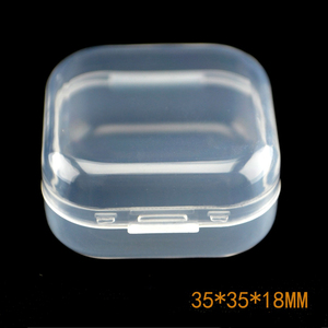 Boîte d'emballage carrée transparente en PP pour bouchons d'oreilles, pièces de perles, équipement de <span class=keywords><strong>pêche</strong></span>, petite boîte de rangement carrée pour bouchons d'oreilles - En stock - Product Image 2