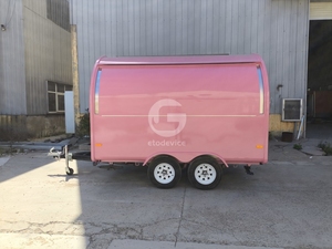 Etodevice Ice Cream Round Trailer with Stainless Steel Working Bench and Equipments - Product Image 2