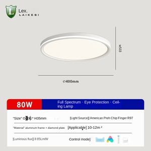 Lámparas de techo inteligentes para decoración del hogar, dormitorio, sala de estar, luces de techo LED cuadradas redondas montadas en superficie con Control remoto - Product Image 5