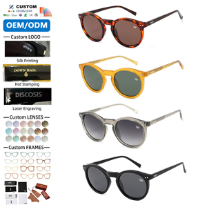<span class=keywords><strong>Gafas</strong></span> <span class=keywords><strong>de</strong></span> <span class=keywords><strong>Sol</strong></span> Redondas Transparentes <span class=keywords><strong>de</strong></span> Acetato <span class=keywords><strong>de</strong></span> Moda para Mujer con Patillas Texturizadas Minimalistas UV400, Ideales para Parejas, Disponibles en Stock - Product Image 1