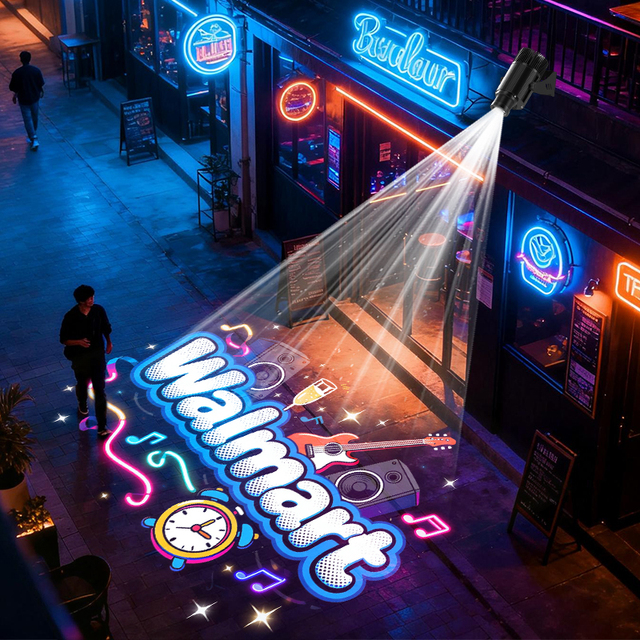 Custom Logo Projector Light Outdoor Waterproof Gobo Projector 40W 60W 100W 150W 200WLED Advertising Lights for Business Branding