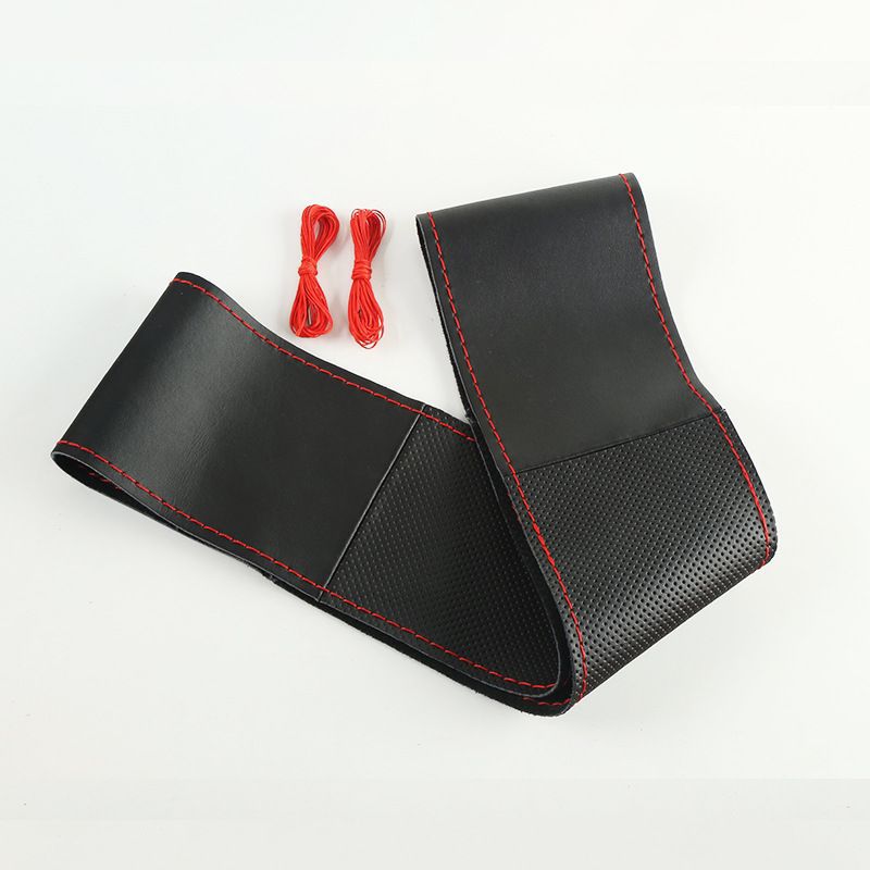 ASASAS CWS2009 DIY Sewing PU Leather Steering Wheel Cover - Universal Fit, 4 Colors