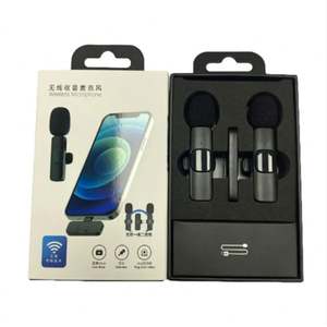 Micrófono Lavalier Inalámbrico K9, Mini Micrófono Portátil para Grabación de Audio y Video, para iPhone, Android, Transmisión en Vivo, Juegos, Micrófono para Teléfono - Product Image 1